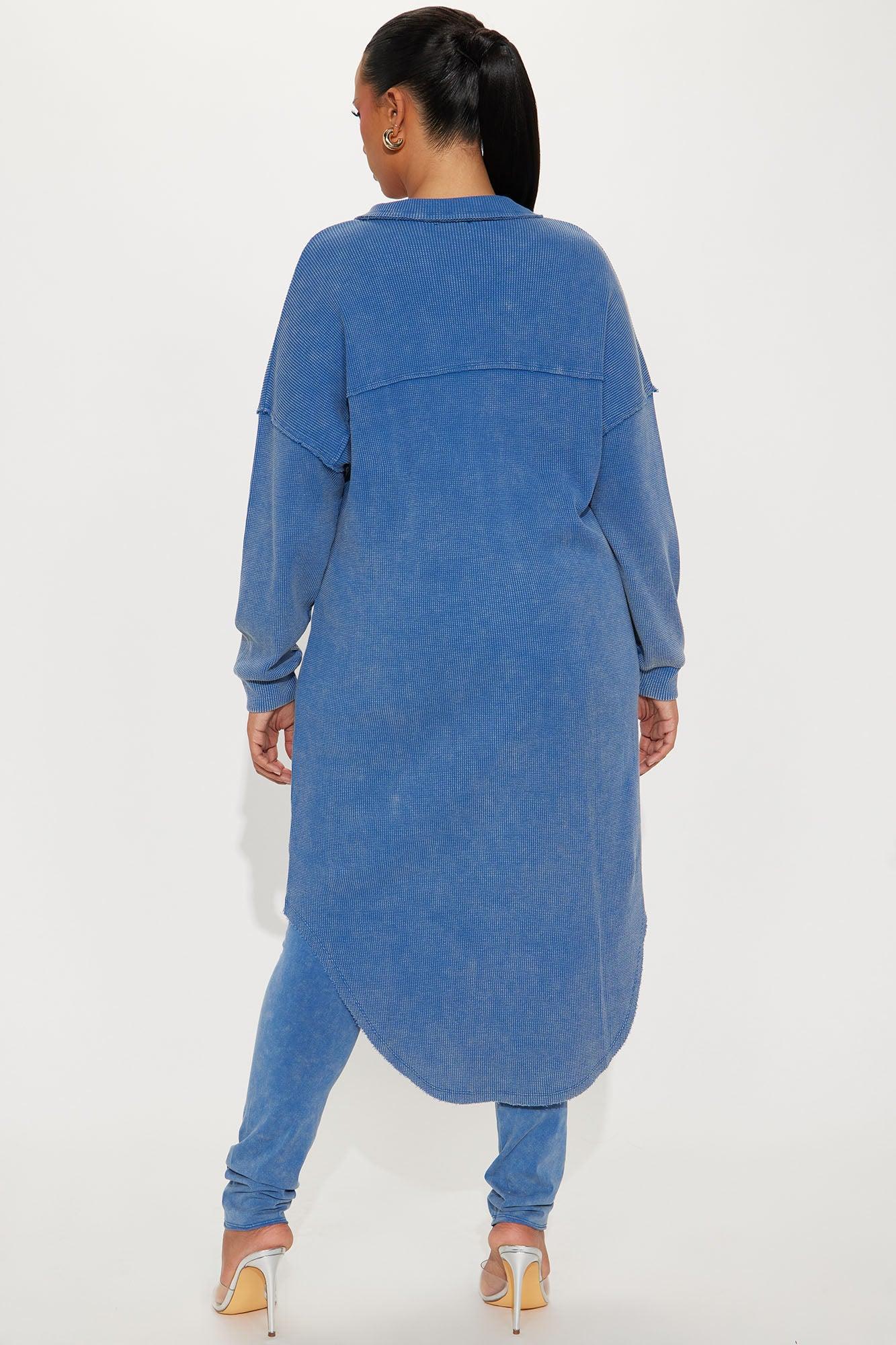 Cece Washed Legging Set - Blue Product Image