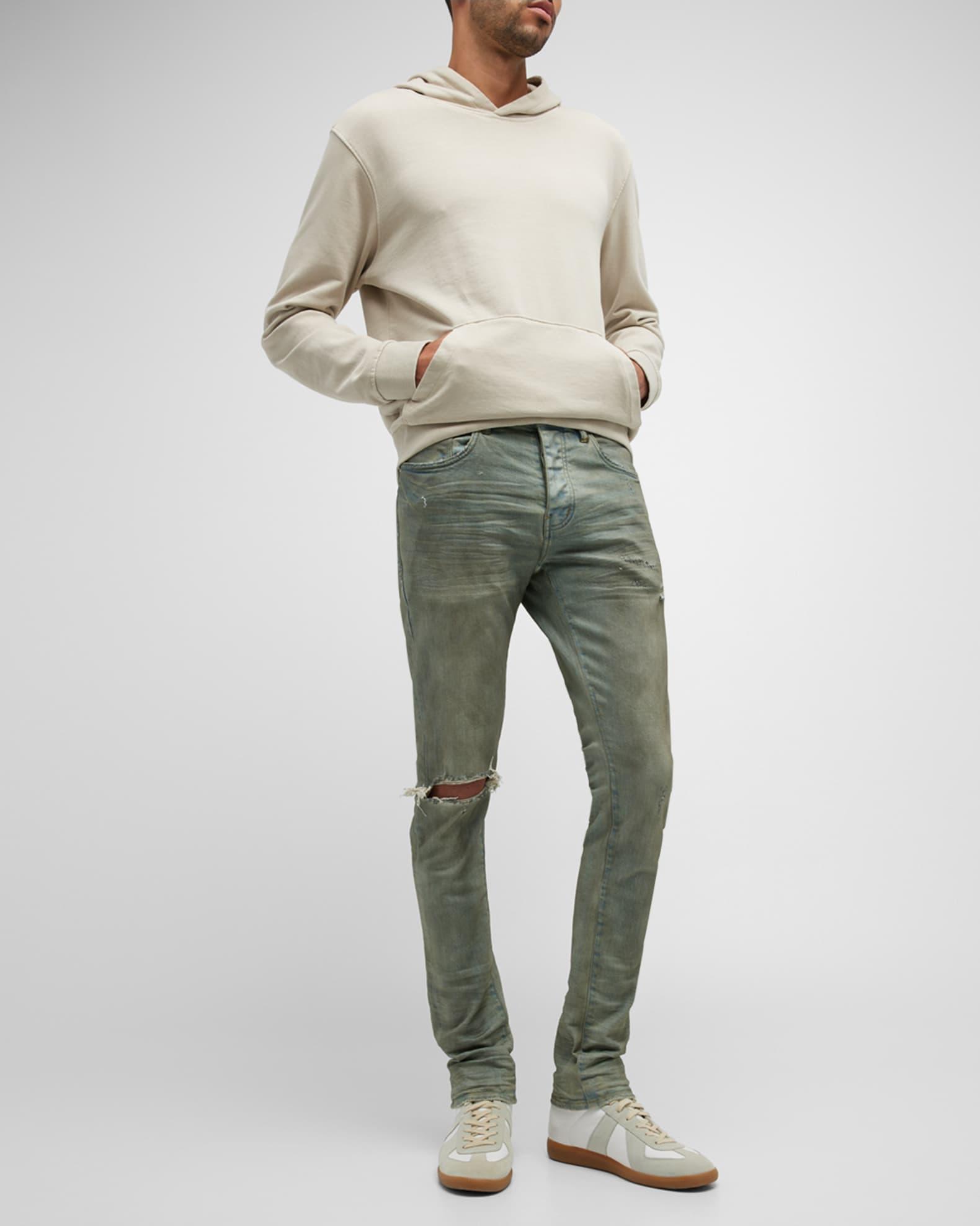 Mens Distressed Stretch-Skinny Jeans Product Image