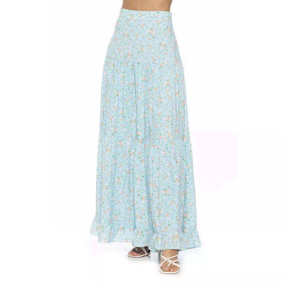 Women's ALEXIA ADMOR Halima Tiered Maxi Skirt,  Product Image