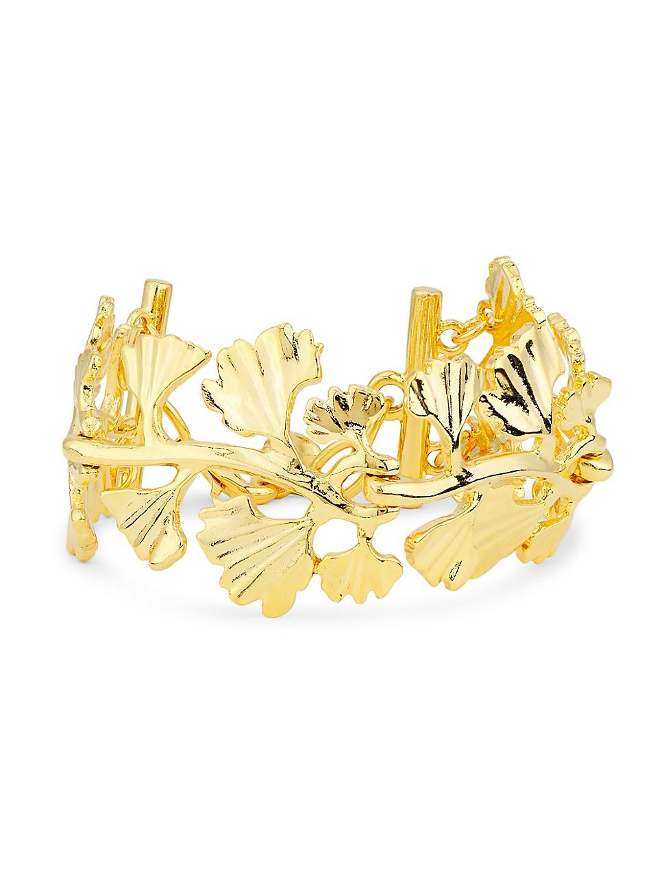 Womens Leaves On Vine Goldtone Bracelet Product Image