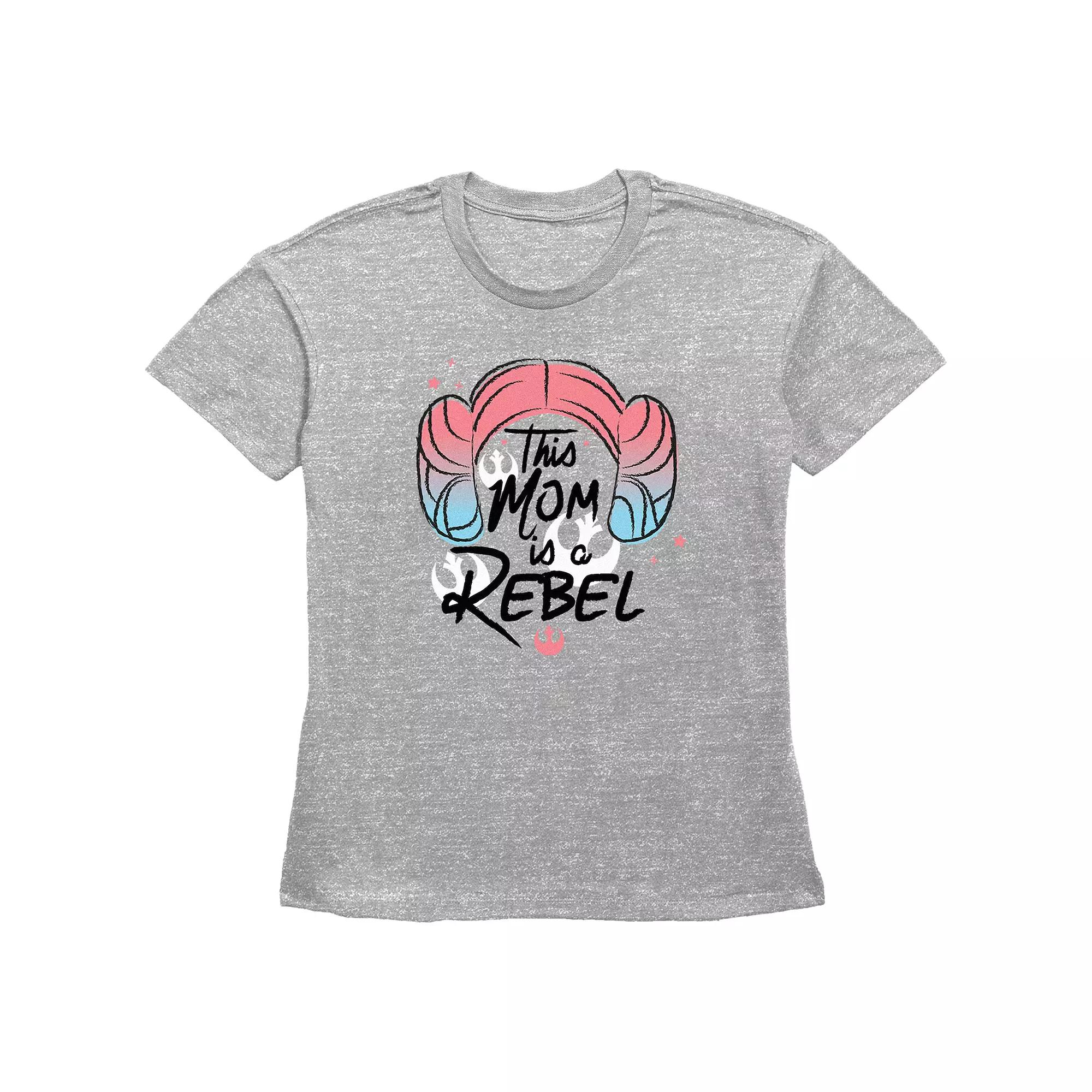 Women's Star Wars This Mom Is A Rebel Basic Fit Graphic Tee,  Product Image