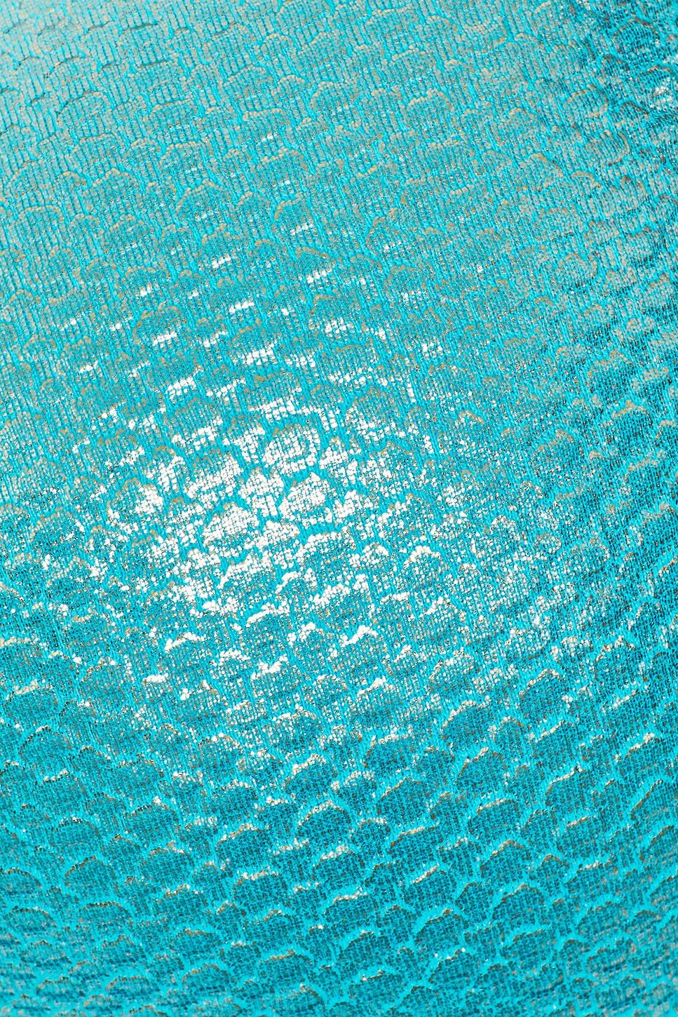 Luminous Square Neck Laced Up One Piece Swimsuit Luli Fama Product Image