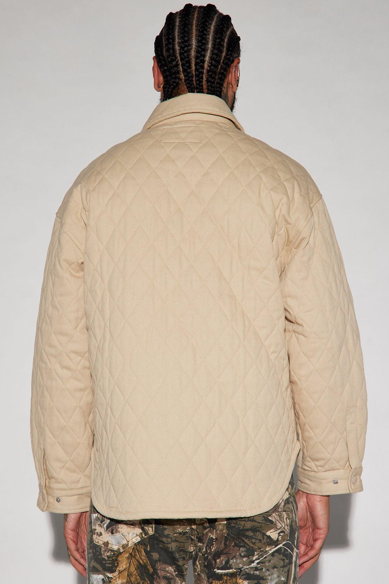 Monroe Twill Quilted Shacket - Cream Product Image