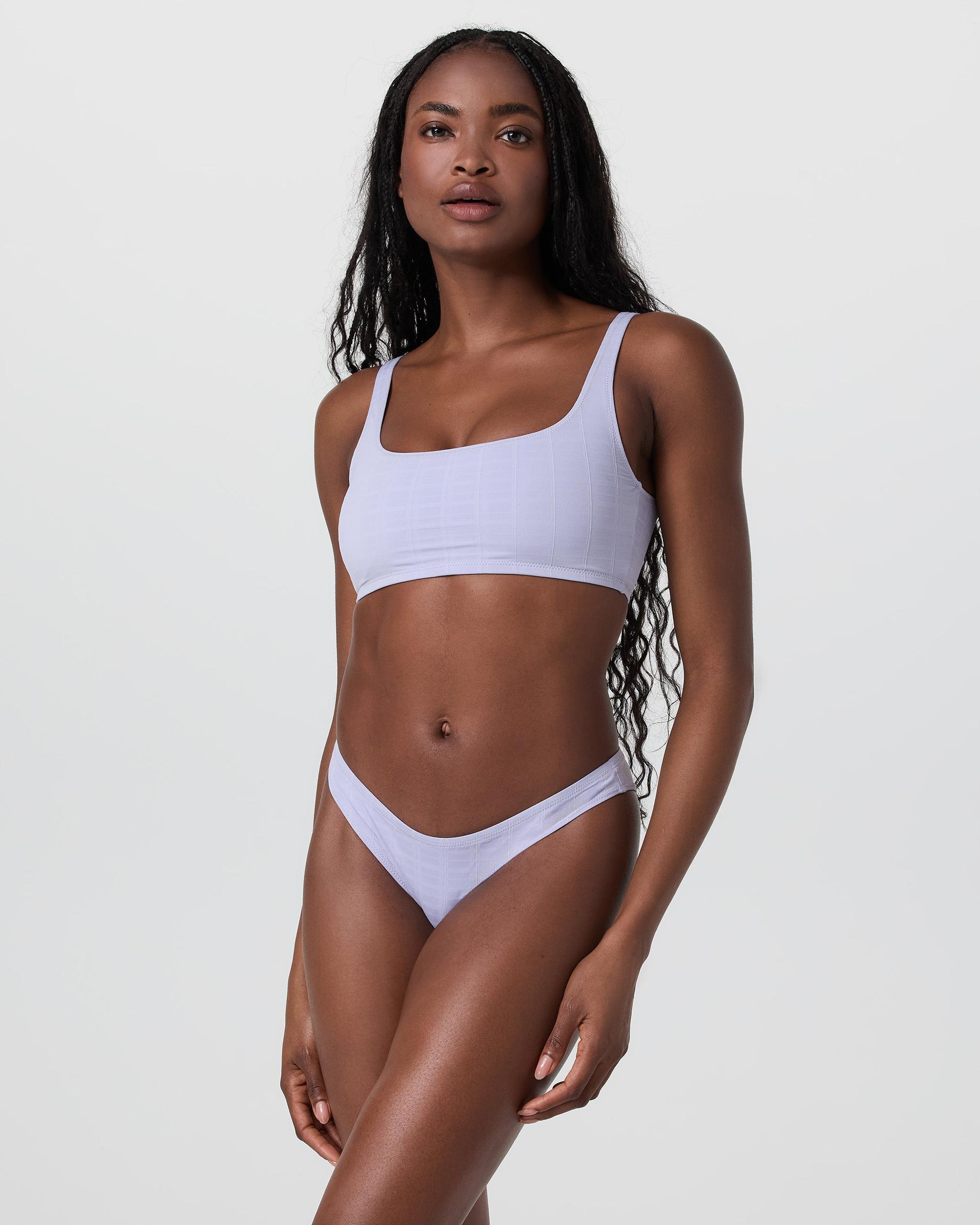 Encinitas Plaid Bikini Top Product Image