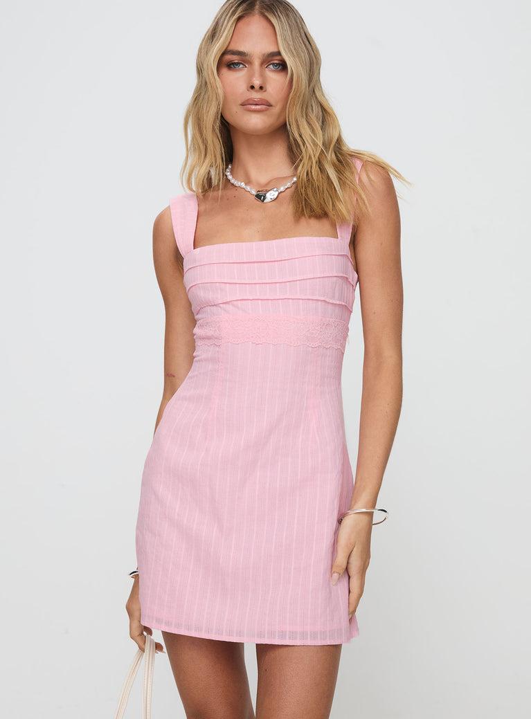 Anyone But You Mini Dress Pink Product Image