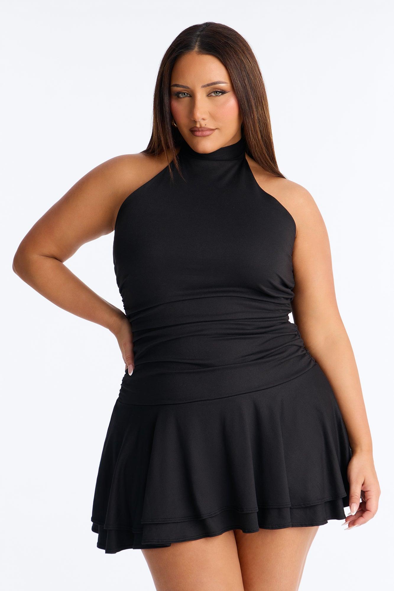In The Spotlight Sleeveless Mini Dress - Black Female Product Image