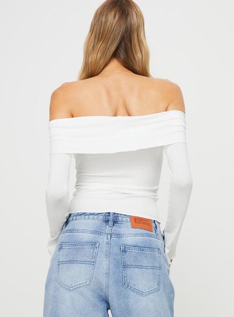 Parveen Off The Shoulder Top White Product Image