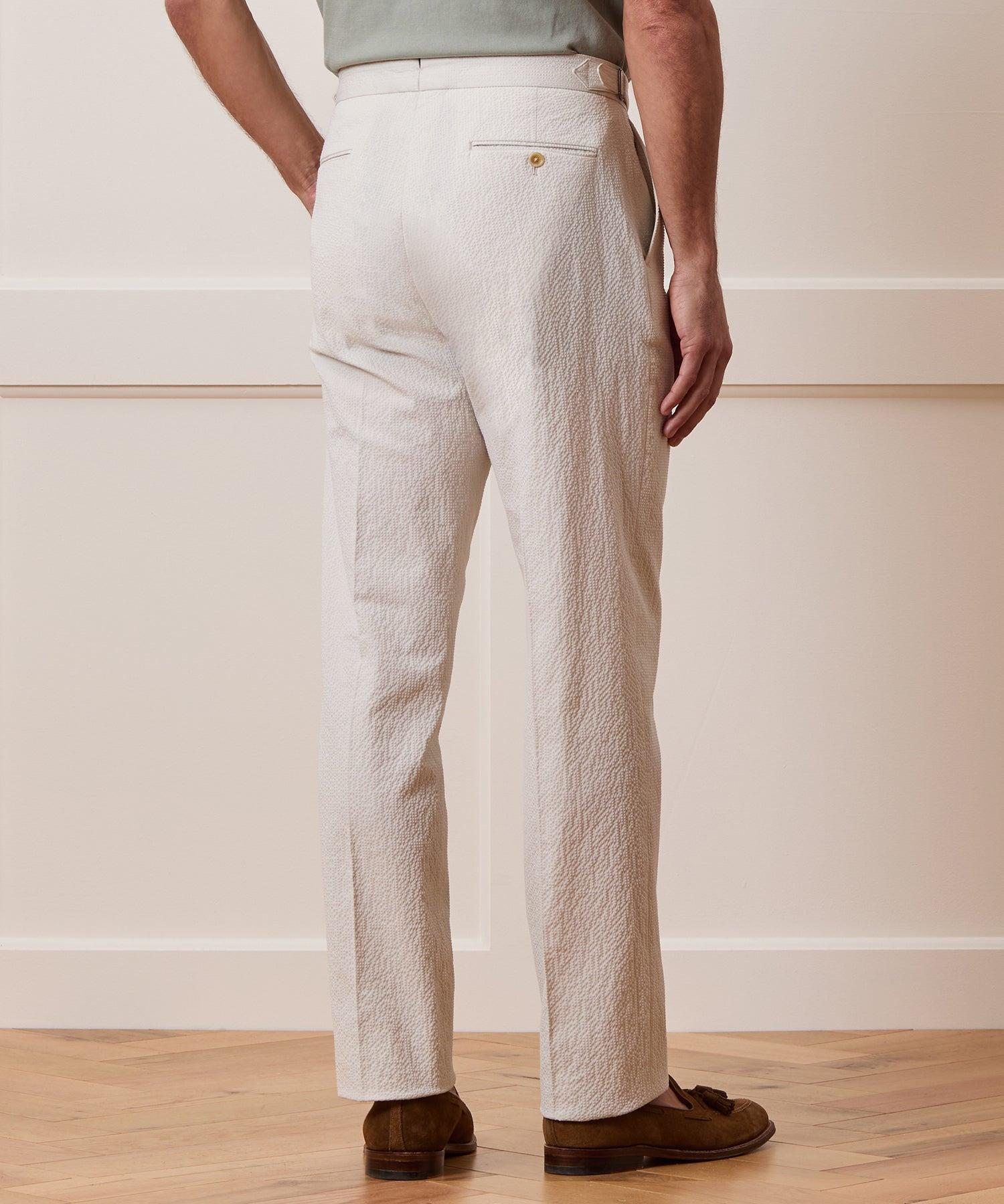 Italian Seersucker Side Tab Trouser Product Image