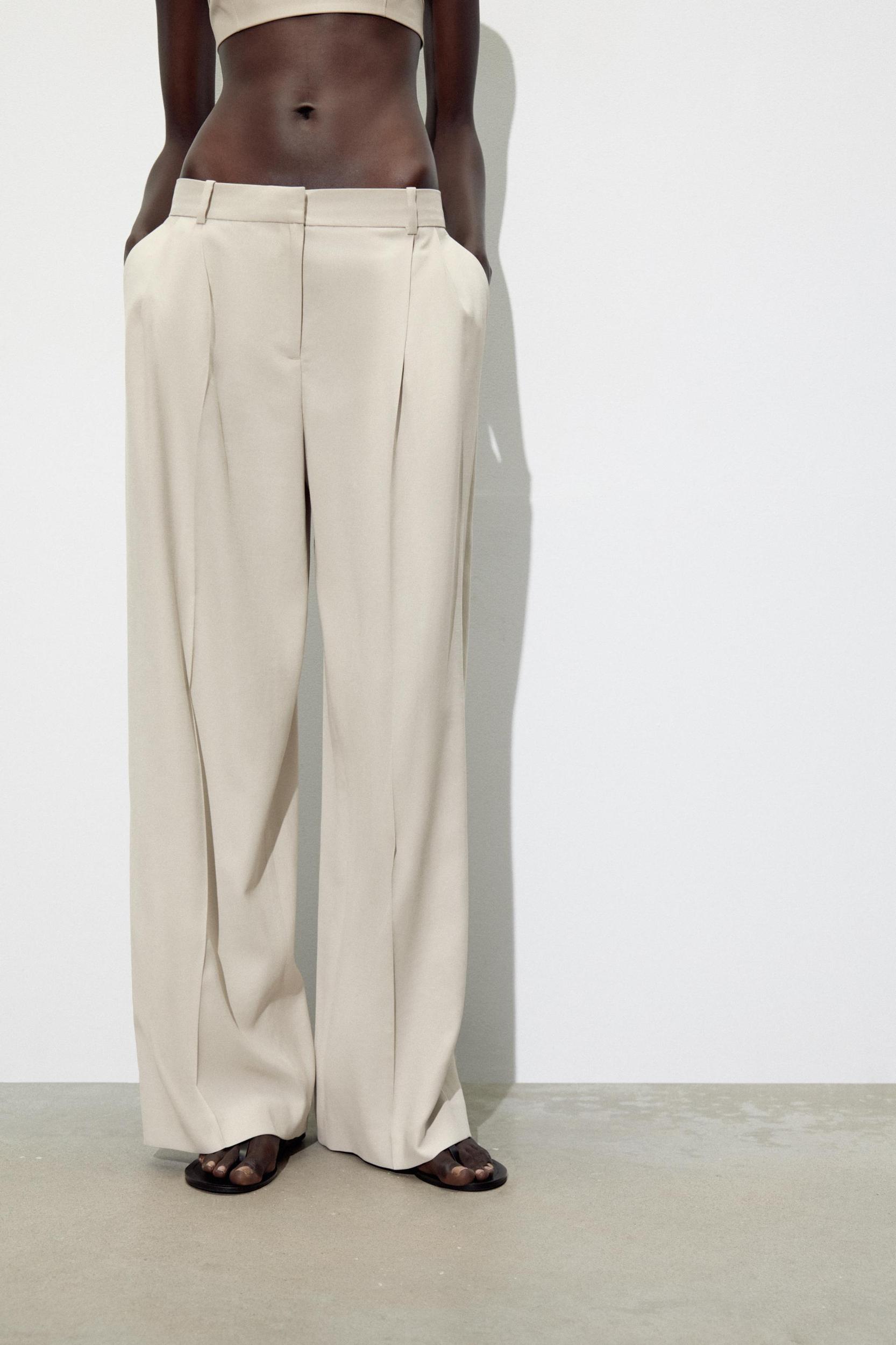 PLEATED WIDE LEG PANTS Product Image