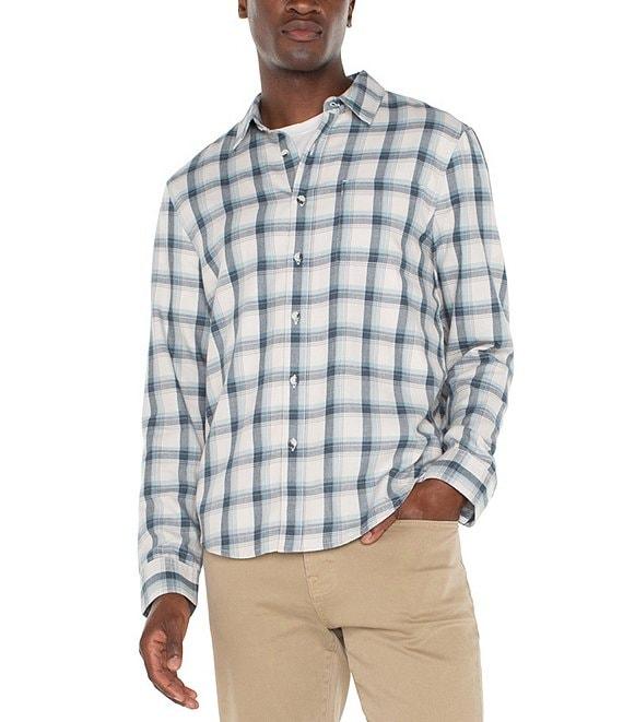 Liverpool Los Angeles Long Sleeve Button-Up Plaid Shirt Product Image