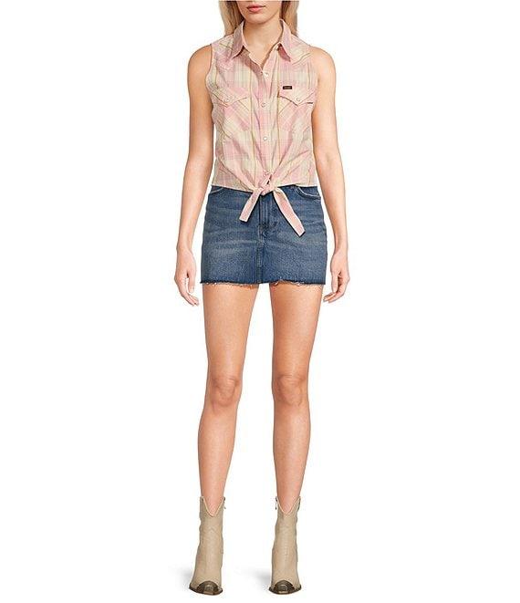Wrangler® Sierra High Rise Denim Micro Mini Skirt Product Image