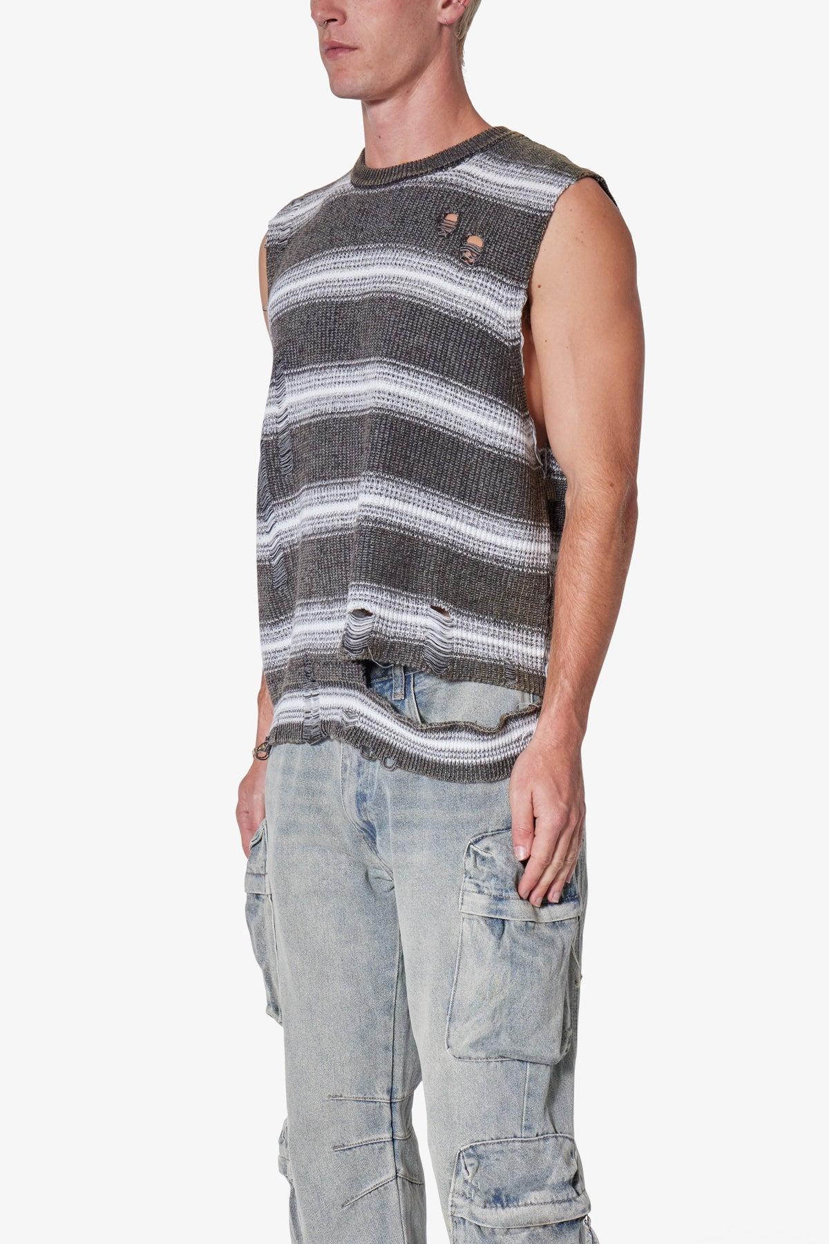 Destroyed Pullover Shirt - Black/White Product Image