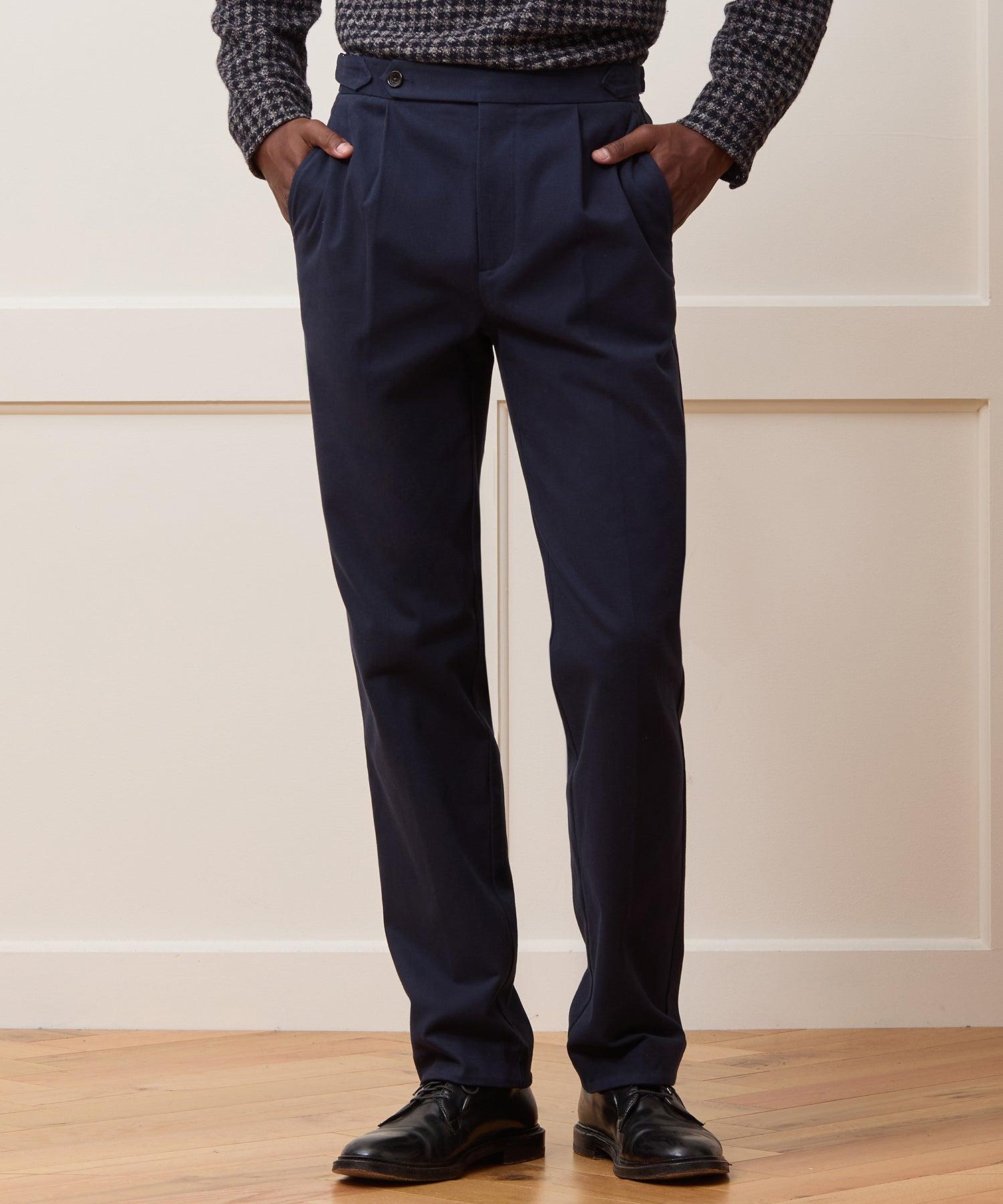 Italian Brushed Cotton Side Tab Trouser Product Image