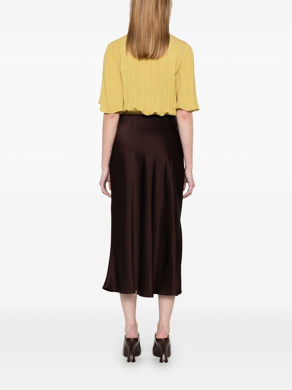 polka-dot georgette midi dress Product Image