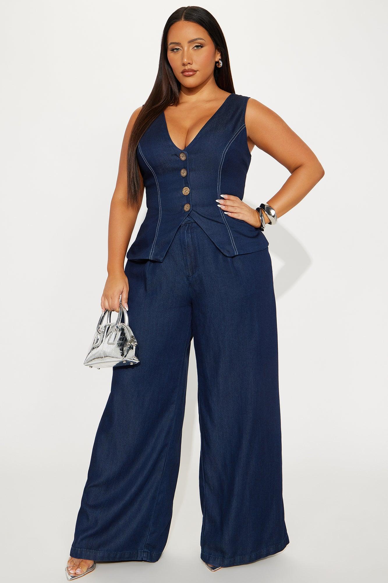 Monique Pant Set - Dark Wash Female Product Image