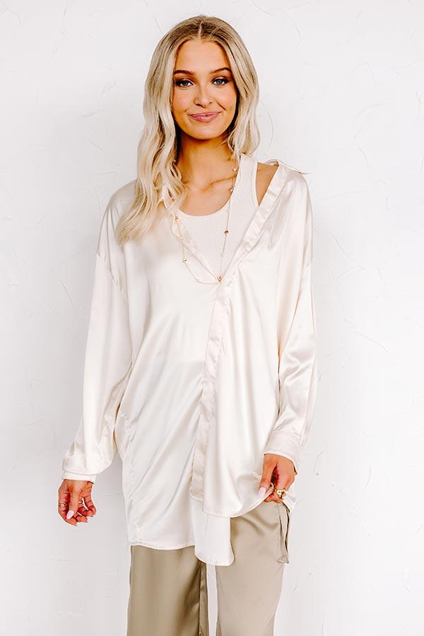 Famous Feels Satin Tunic Dress Product Image