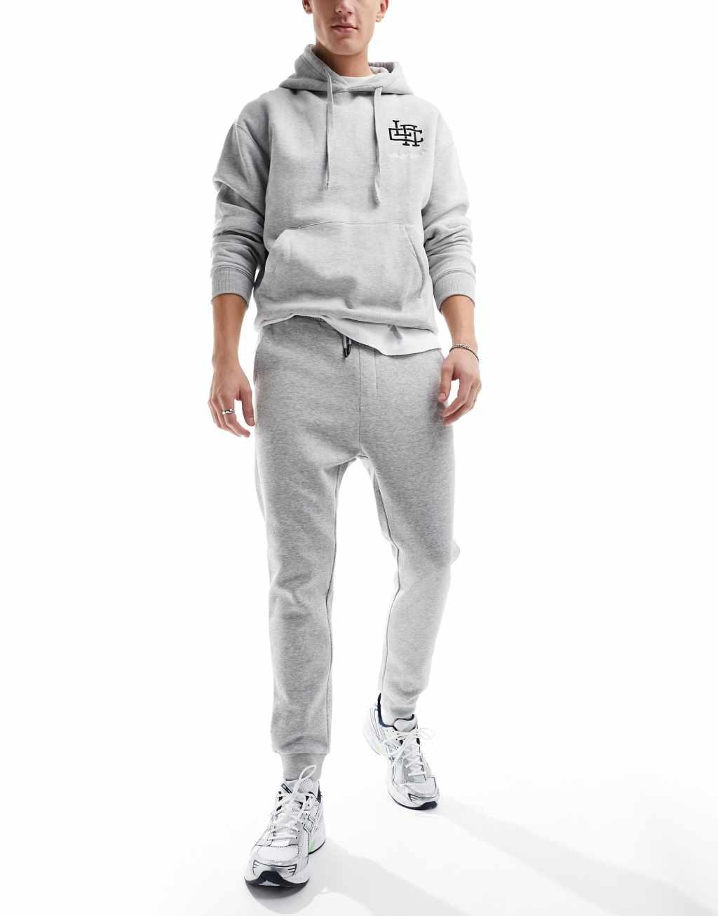 Jack & Jones slim fit sweatpants in gray Product Image