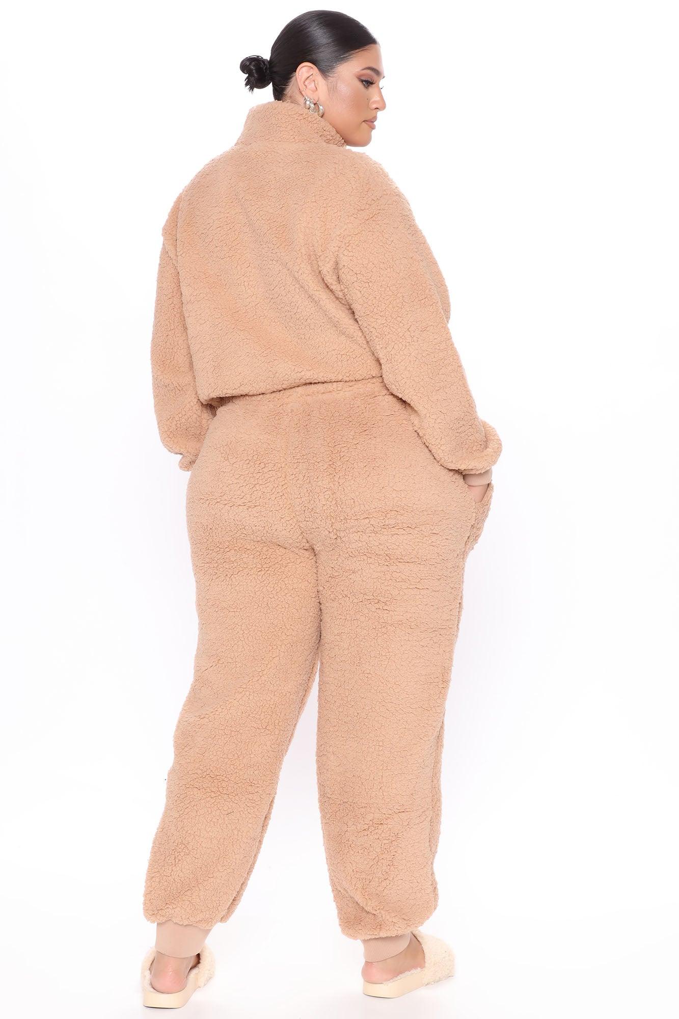 Cuddle Time Cozy Pant Set - Camel Female Product Image