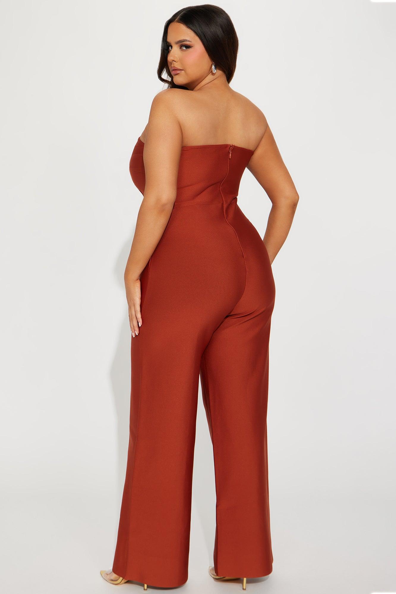 Someone To You Bandage Jumpsuit  - Copper Product Image