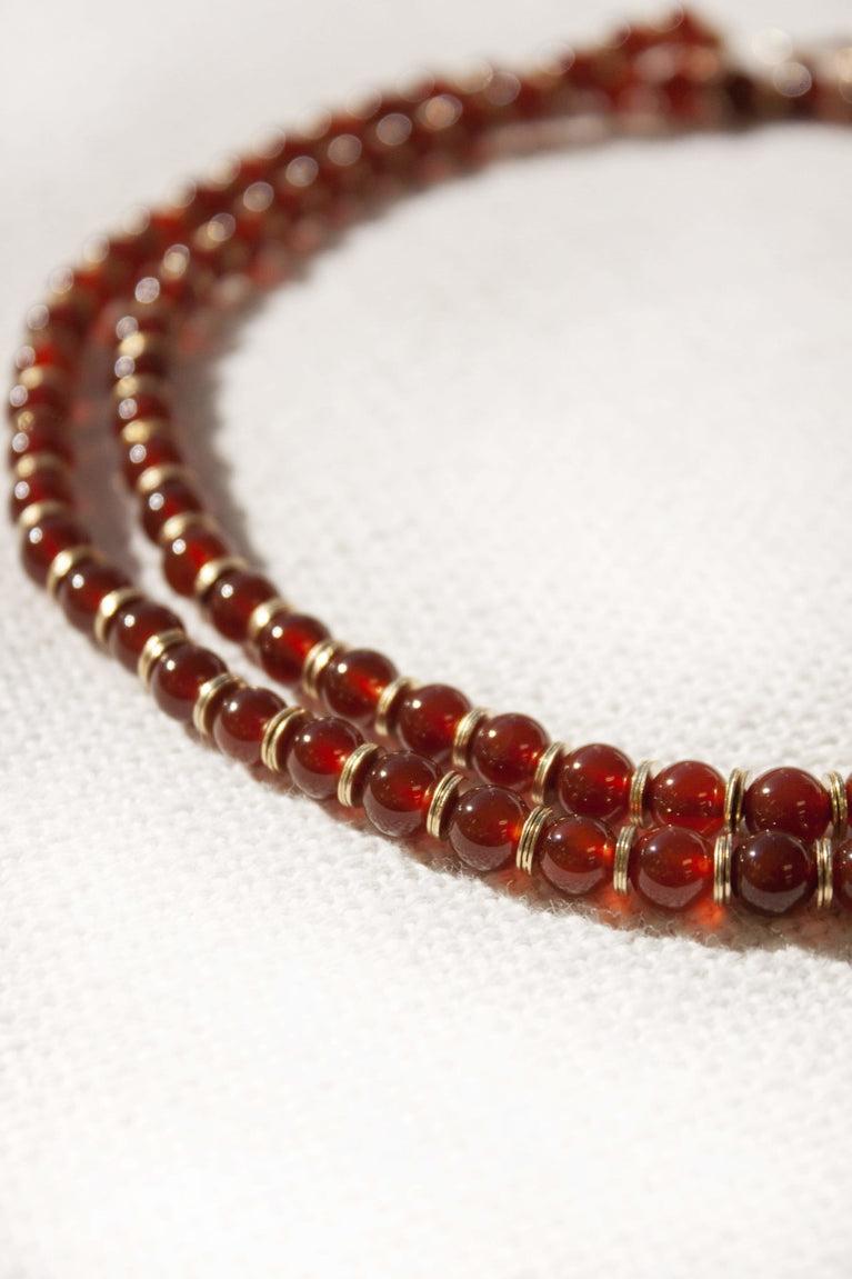 Long Beaded Necklace - Red Product Image