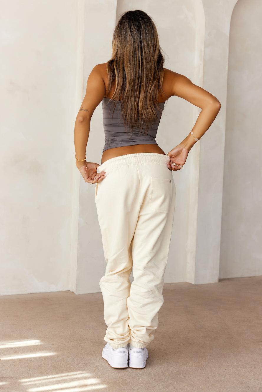 BASE Cuffed Sweatpants Cream Product Image