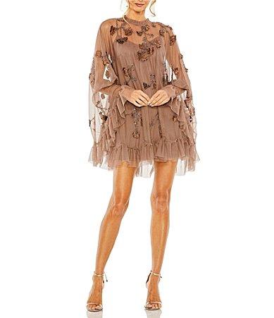 Womens Mac Embellished Mesh A-Line Minidress Product Image