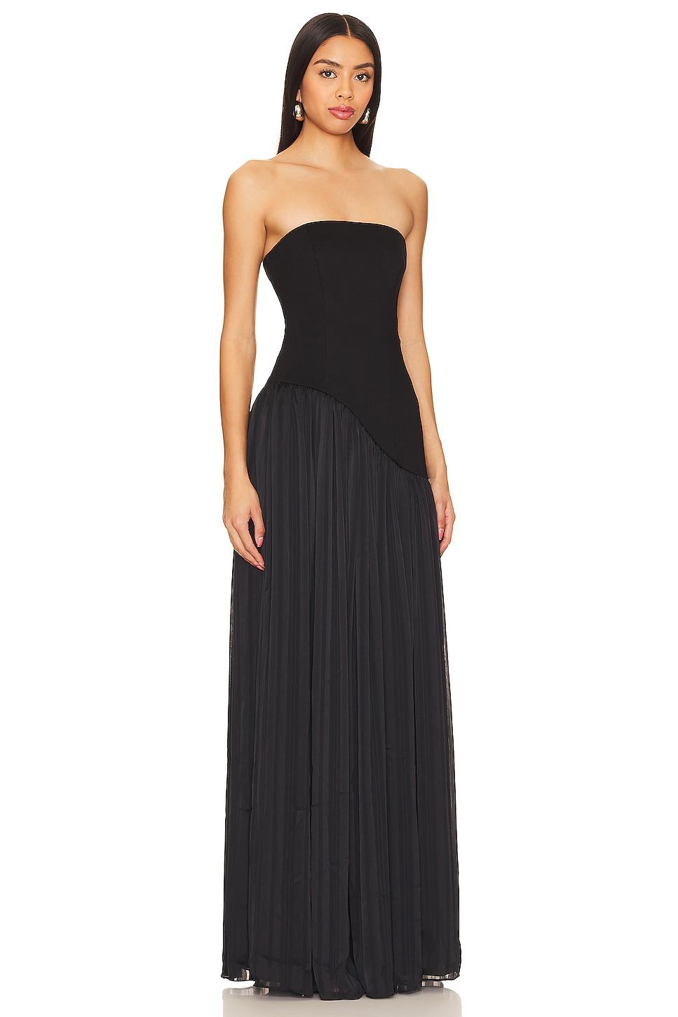 Lovers and Friends Alice Strapless Gown in Black Product Image
