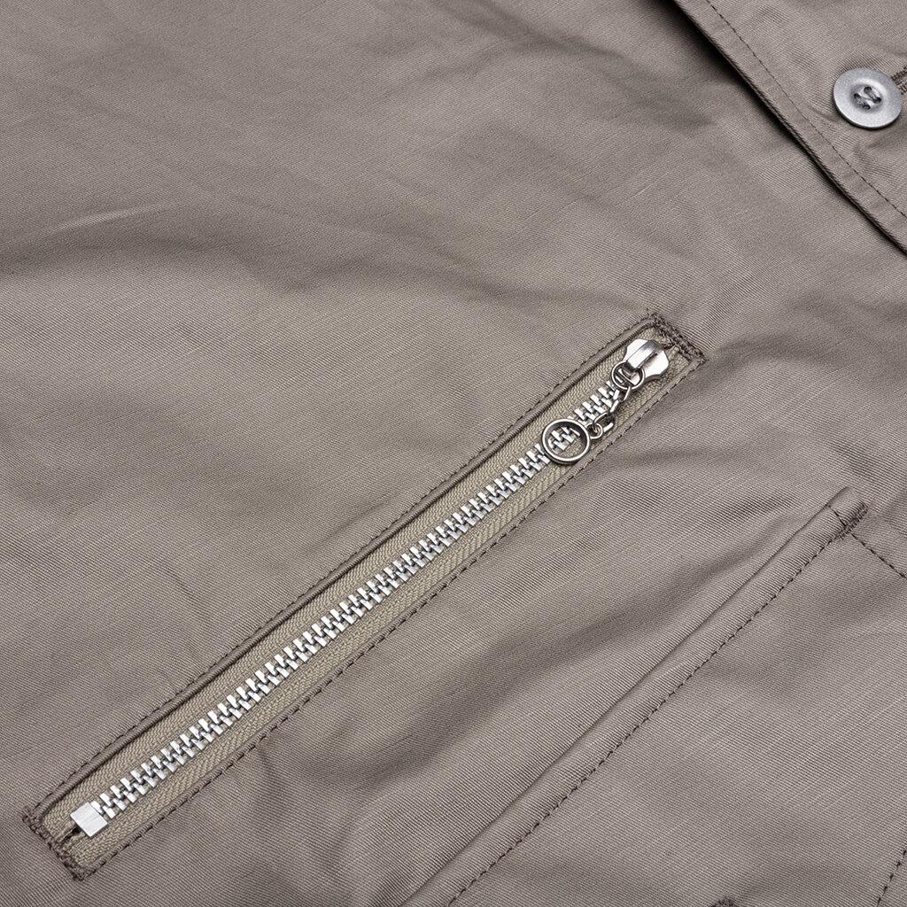 Multi-Pocket Chore Jacket - Grey Beige Male Product Image