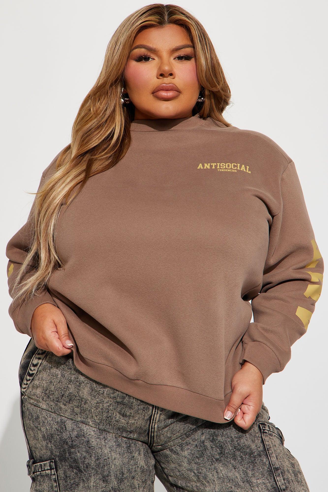 Antisocial Tendencies Sweatshirt - Mocha Product Image