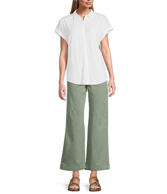 Tommy Bahama Kauai Hybrid Solid Stretch Jersey Camp Collar Short Sleeve Button Front Shirt Product Image