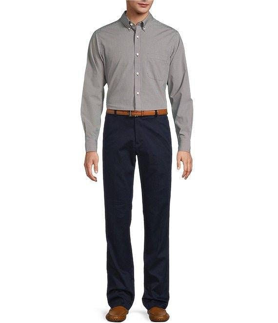 Gold Label Roundtree & Yorke Slim Fit Non-Iron Long Sleeve Small Check Sport Shirt Product Image