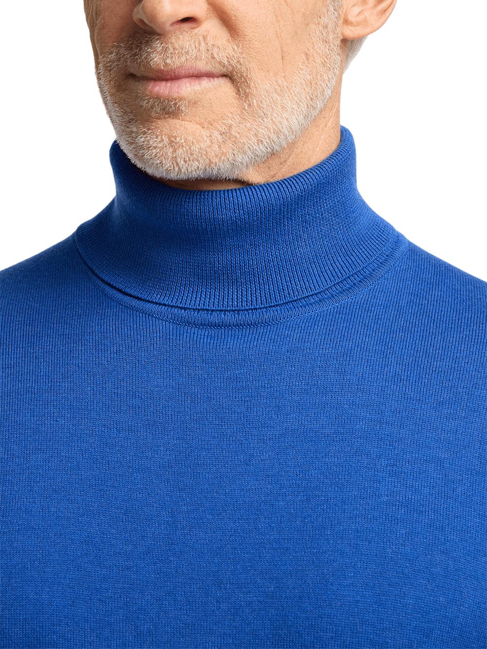 Supima Cotton Turtleneck - Blue Product Image