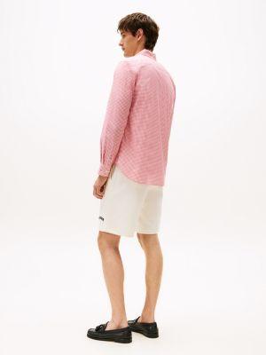 Regular Fit Gingham Stretch Poplin Shirt Product Image