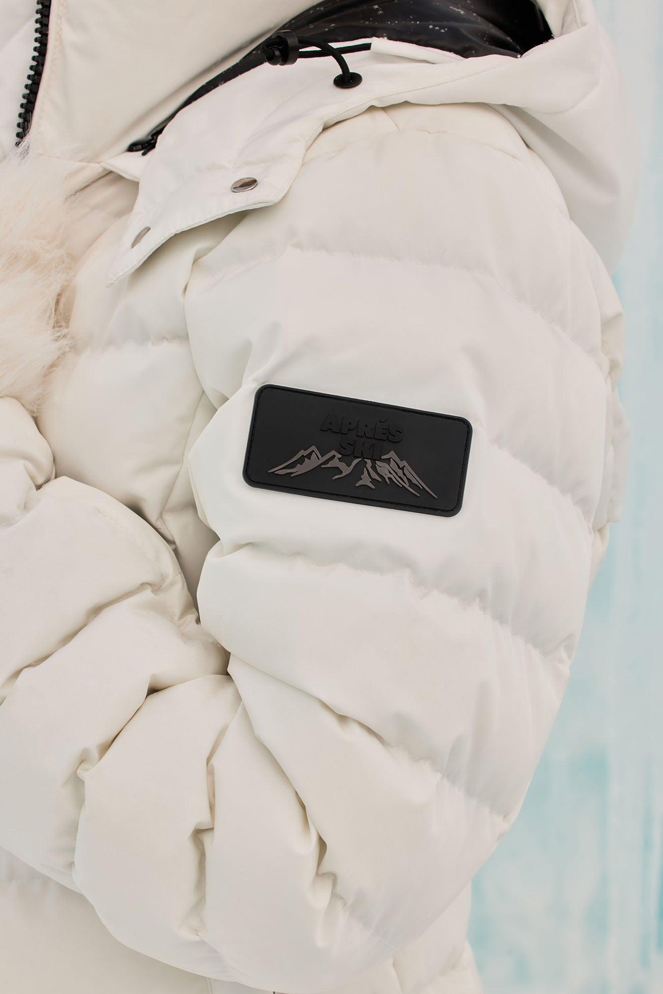 Grab My Skis Puffer Jacket - White Product Image