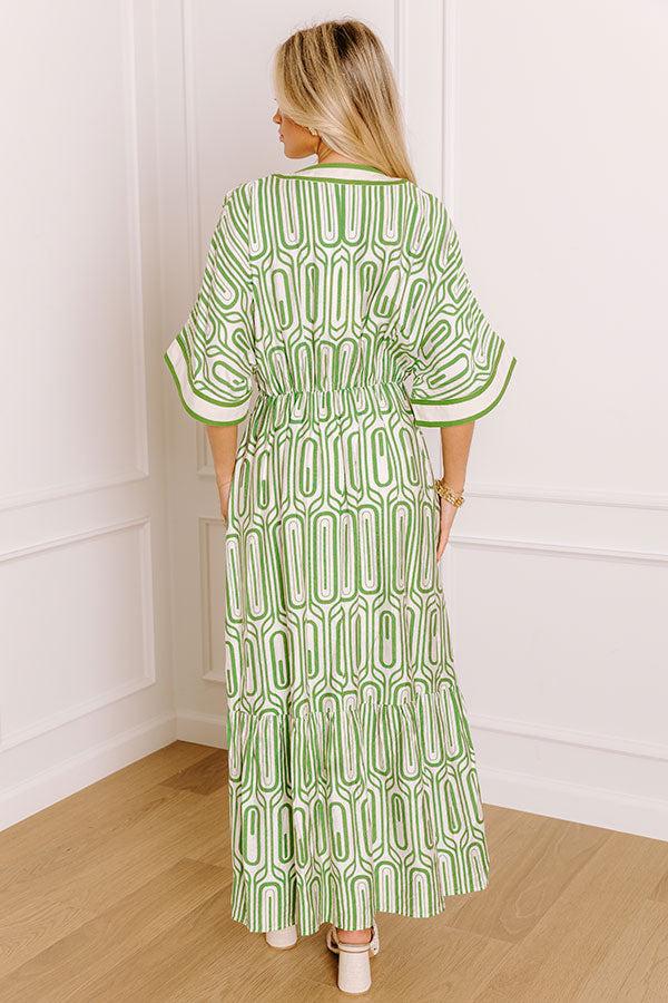 Art Gallery Social Midi Dress in Olive Product Image