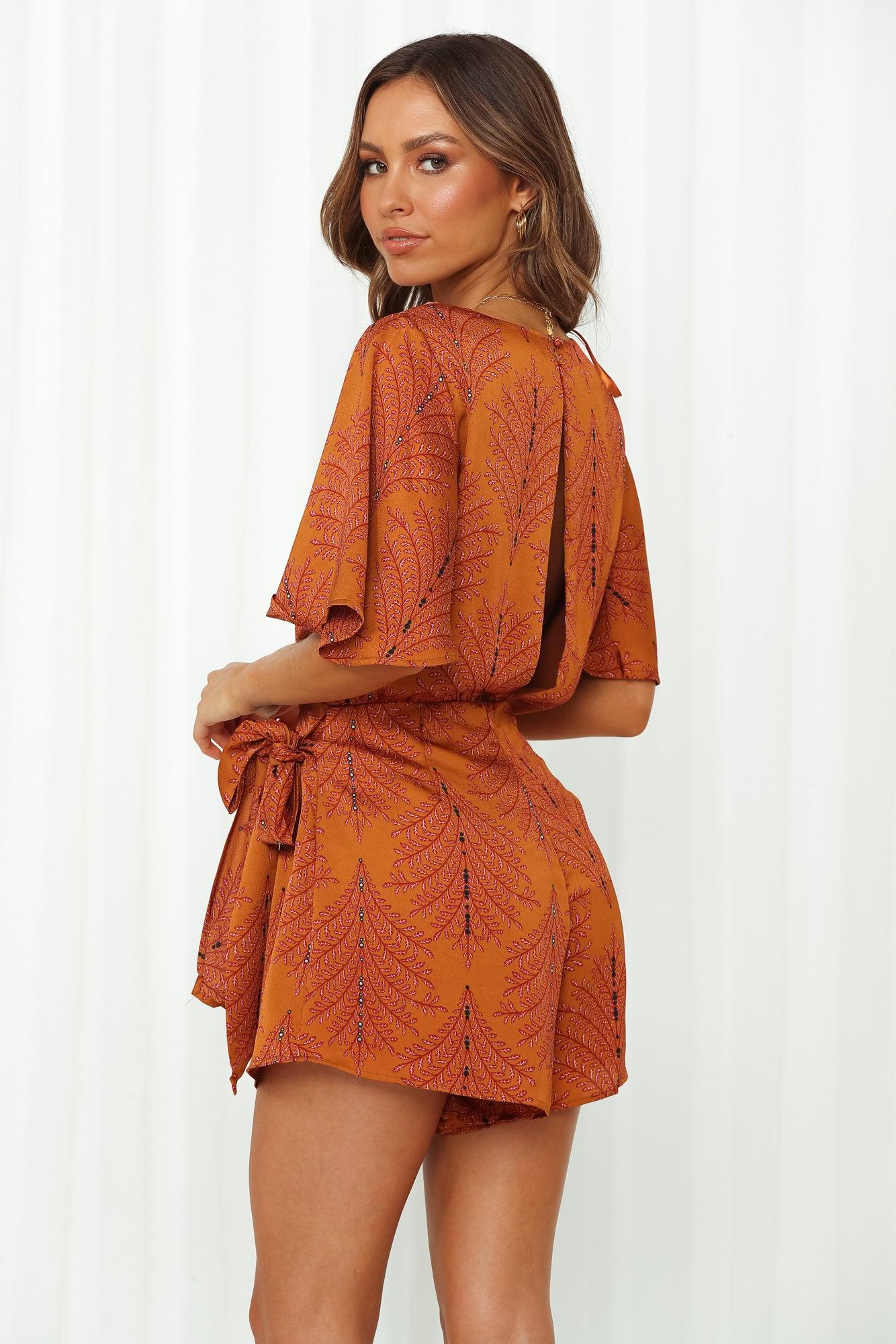 Midnight Noise Romper Rust Product Image