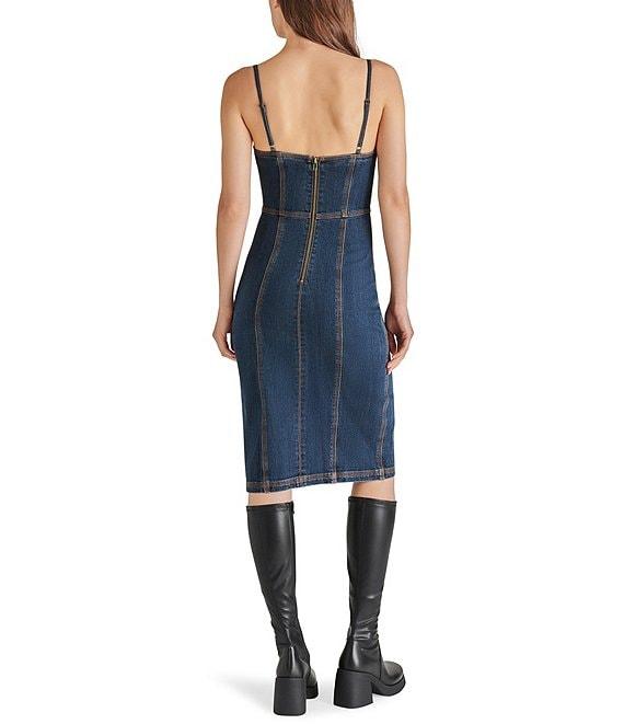 Steve Madden Giselle Denim Scoop Neck Sleeveless Dress Product Image