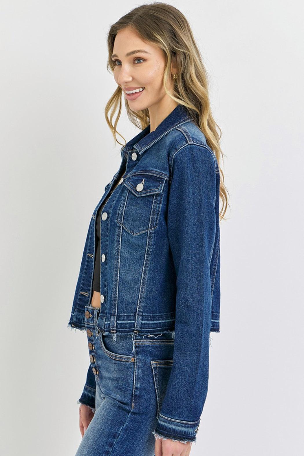Released Hem Denim Jacket Product Image