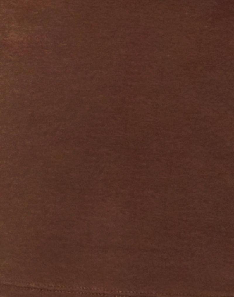 Novalie Tie Front Top in Cocoa Female Product Image