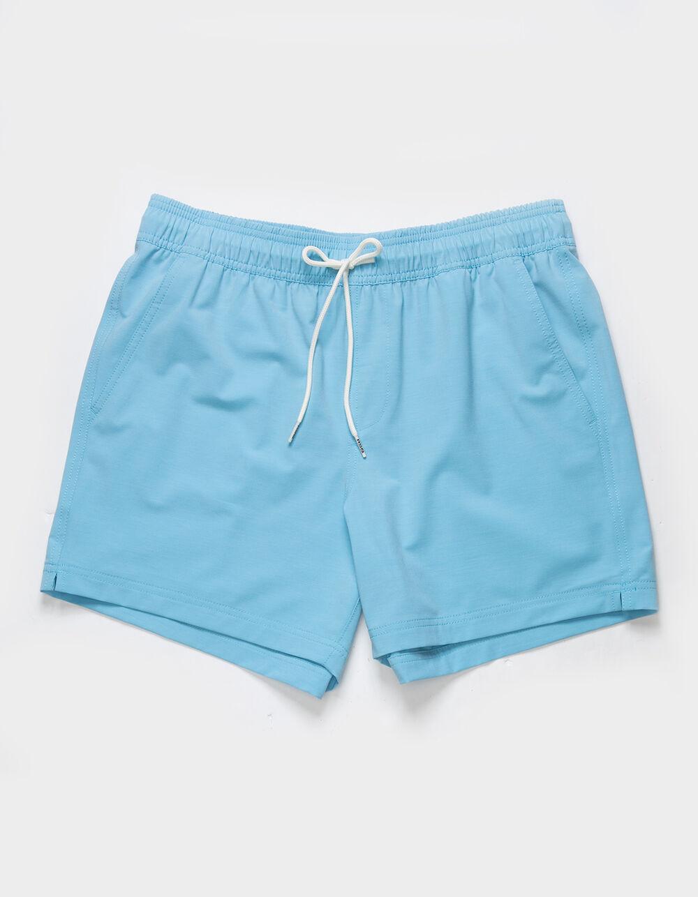 RSQ Mens Vintage Solid 5'' Swim Shorts - SKY BLUE Product Image