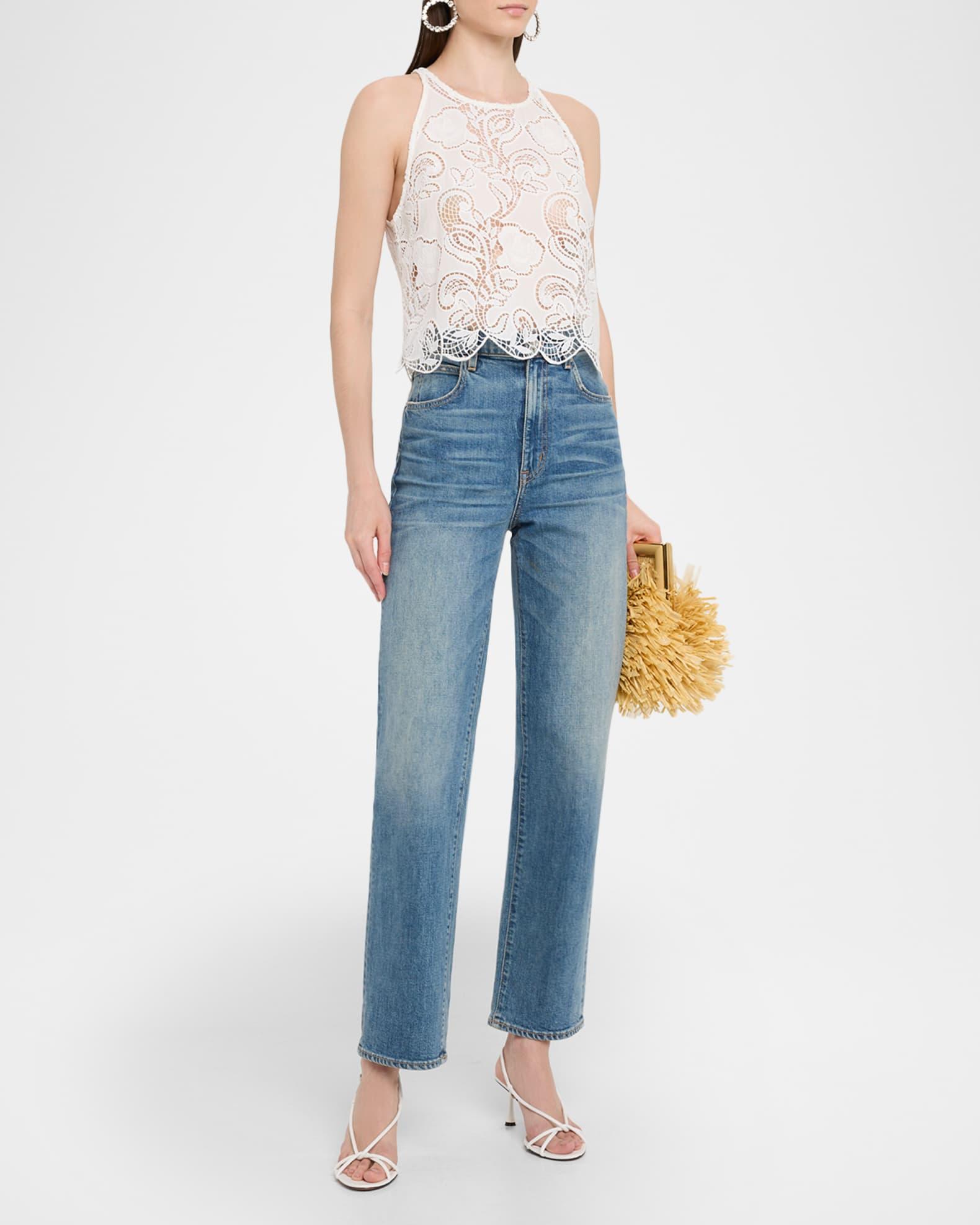 Gionella Embroidered Sleeveless Crop Top  Product Image