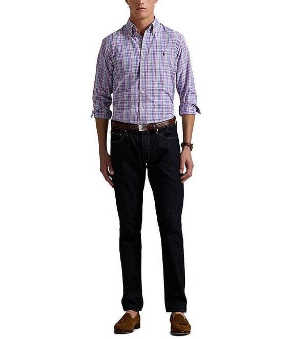 Polo Ralph Lauren Classic Fit Performance Stretch Oxford Mini Plaid Long Sleeve Woven Shirt Product Image