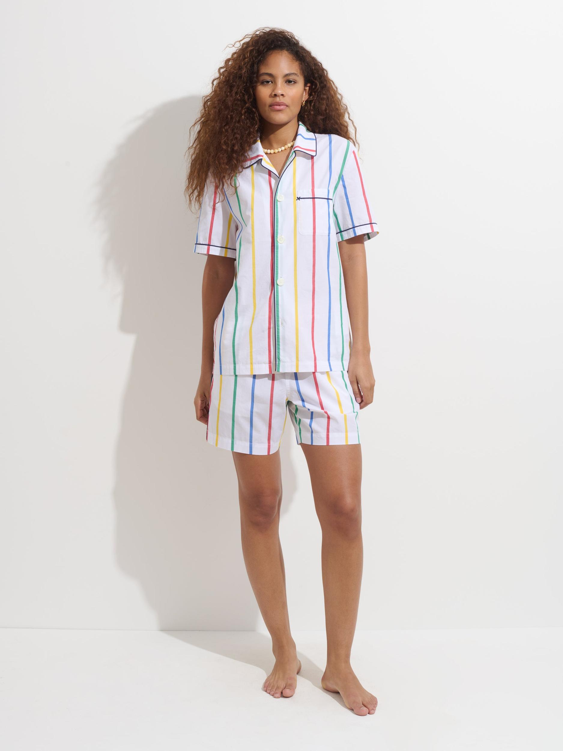 P'Jimmies Short Sleeve Sleep Shirt In Stripe Product Image