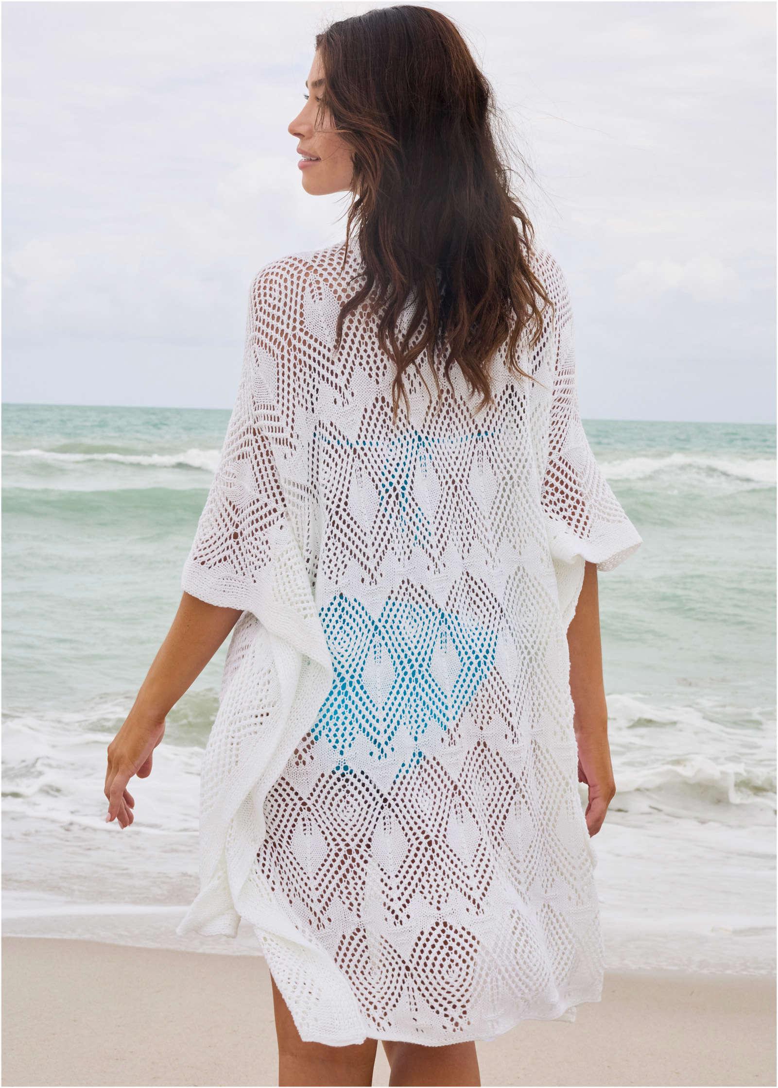 Crochet Cover-Up Tunic - White Product Image