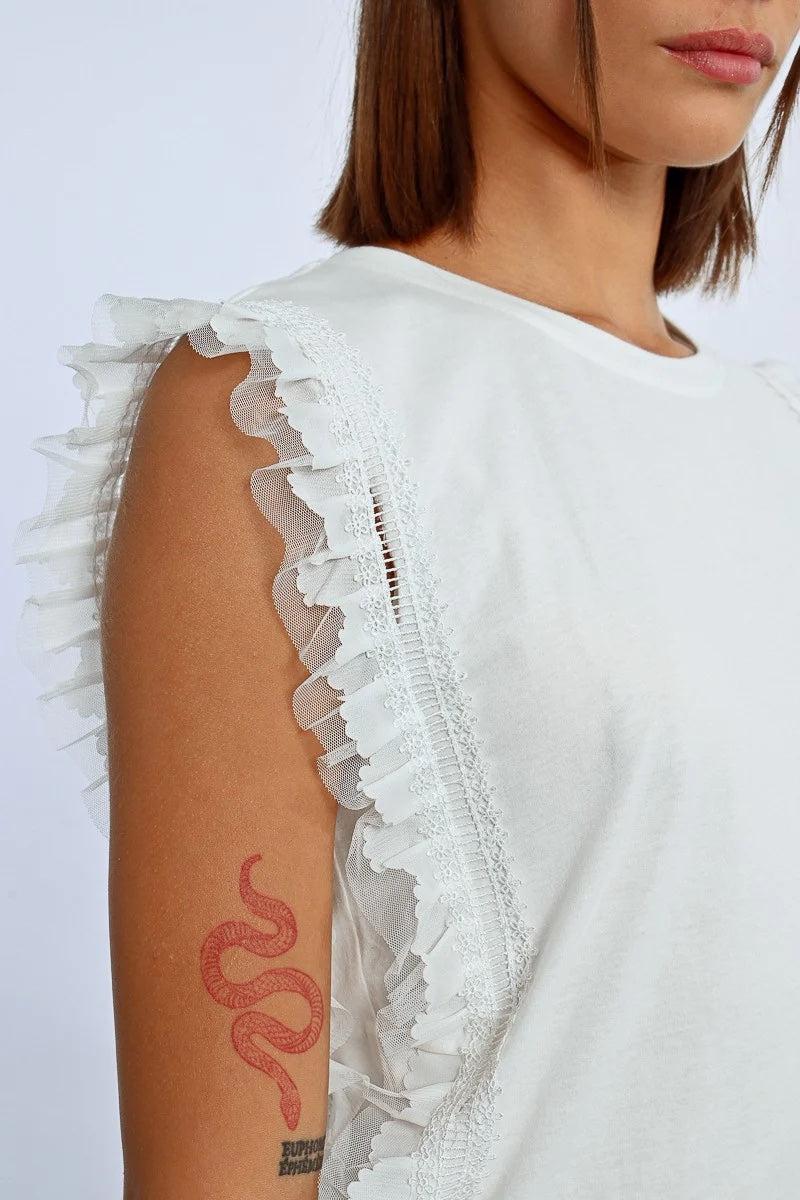 Lace Tee Shirt Product Image