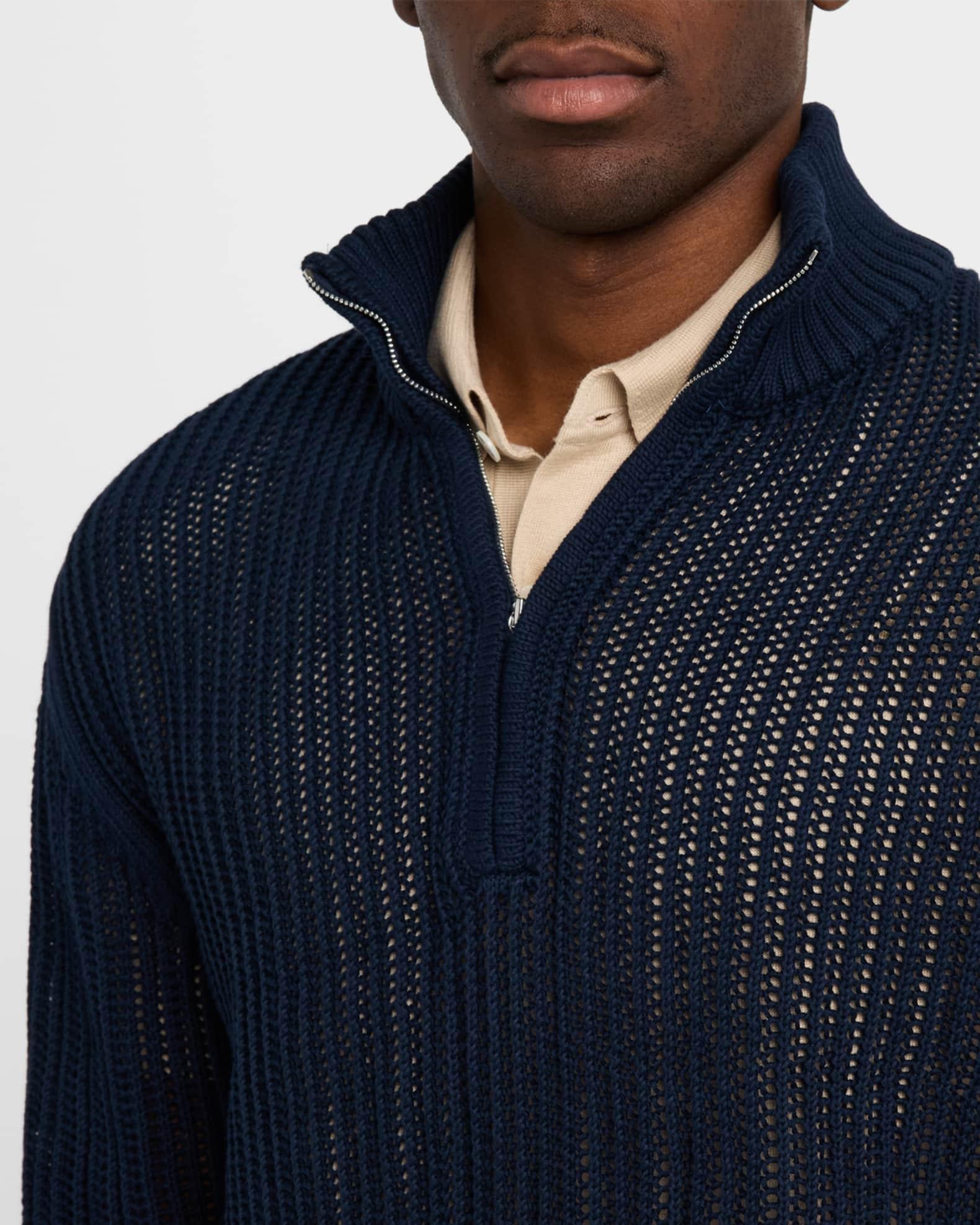 Men's Maximo Cotton Knit Quarter-Zip Sweater Product Image
