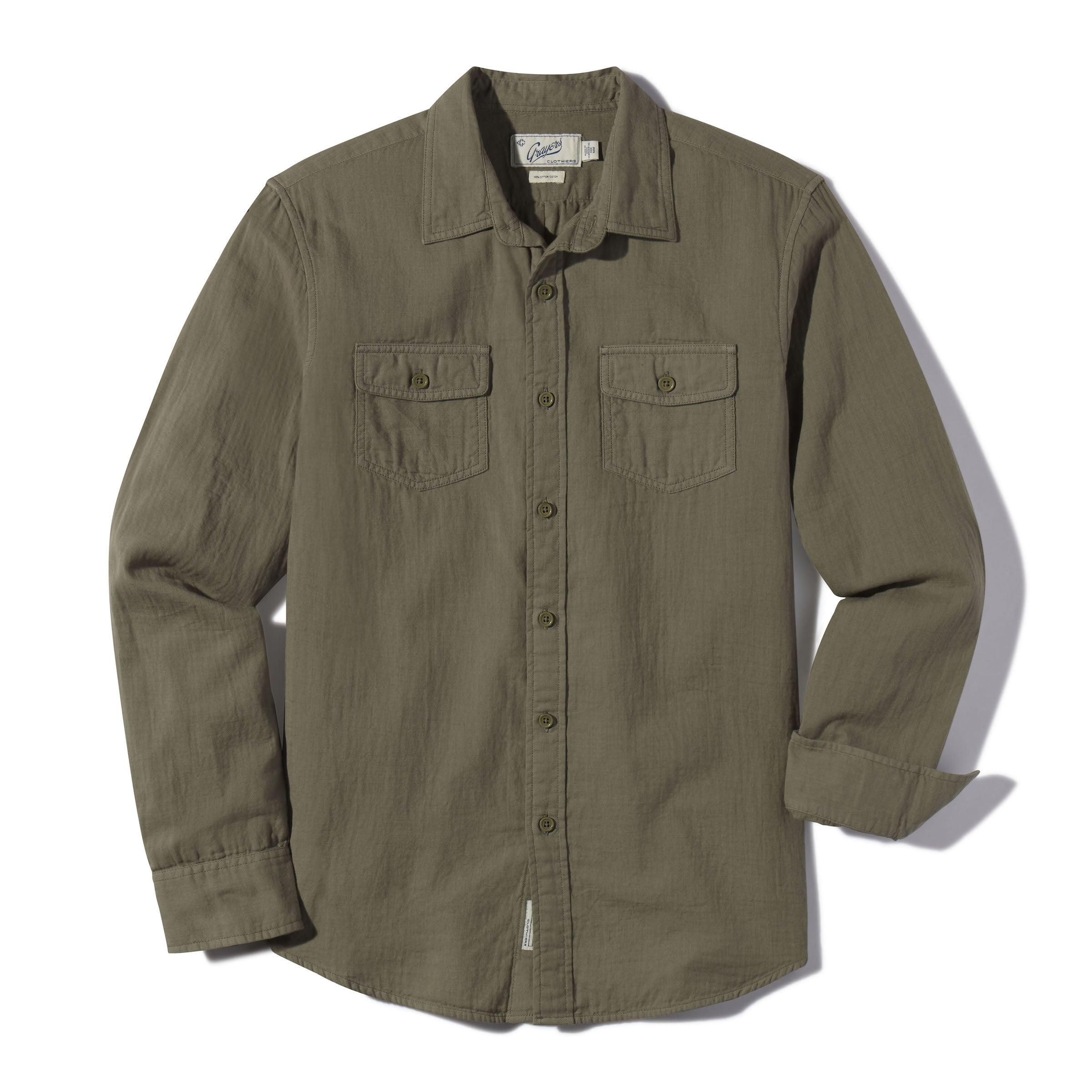 Brando Lightweight Double Cloth Shirt - Military Olive Product Image