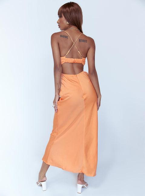 Giselle Midi Dress Orange Product Image
