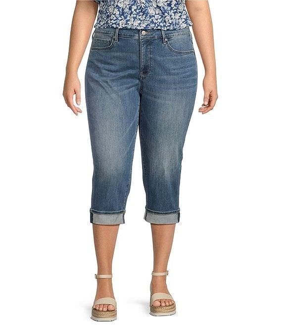 NYDJ Plus Size Marilyn Cuffed Crop Cool Embrace® Denim Jeans Product Image