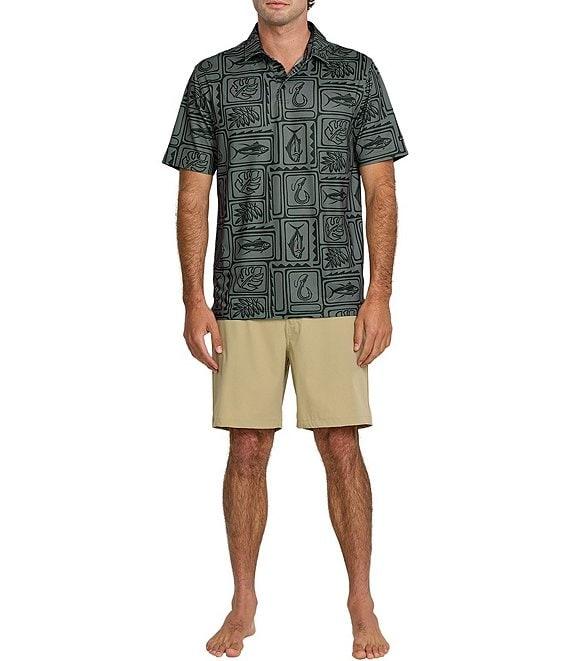 Quiksilver Waterman Fish Short Sleeve Polo Shirt Product Image